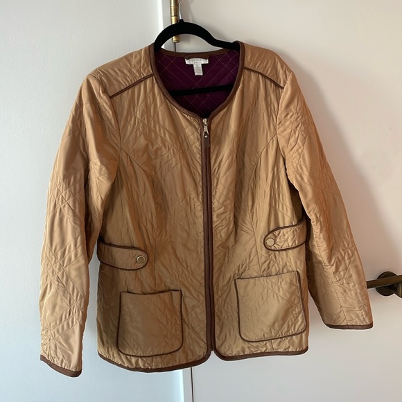 Charter Club Tan Quilted Jacket - Picture 1 of 4